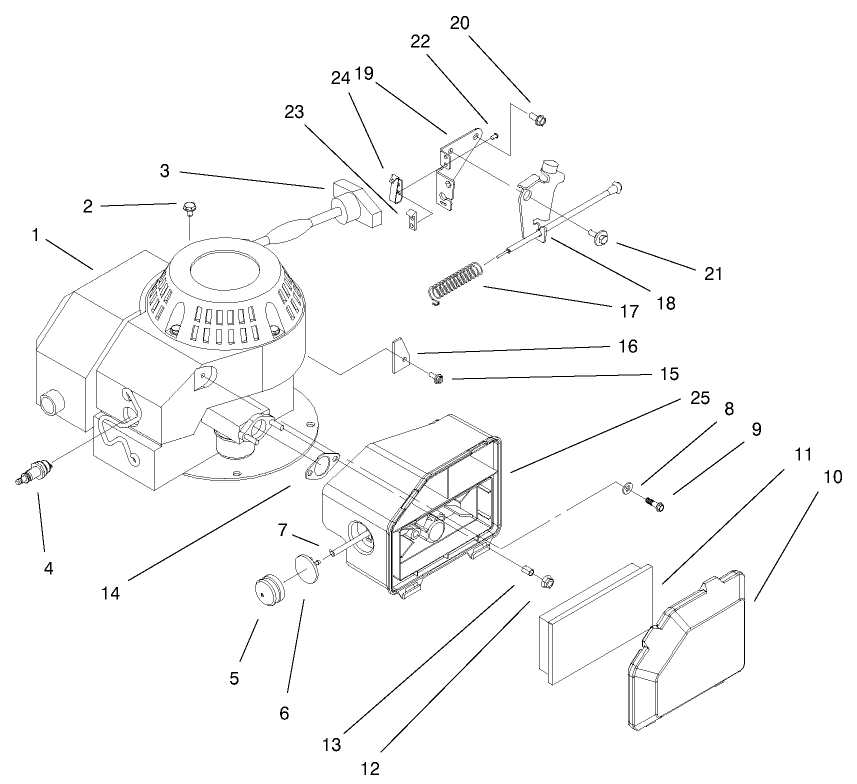 Engine & Air Filter Assembly