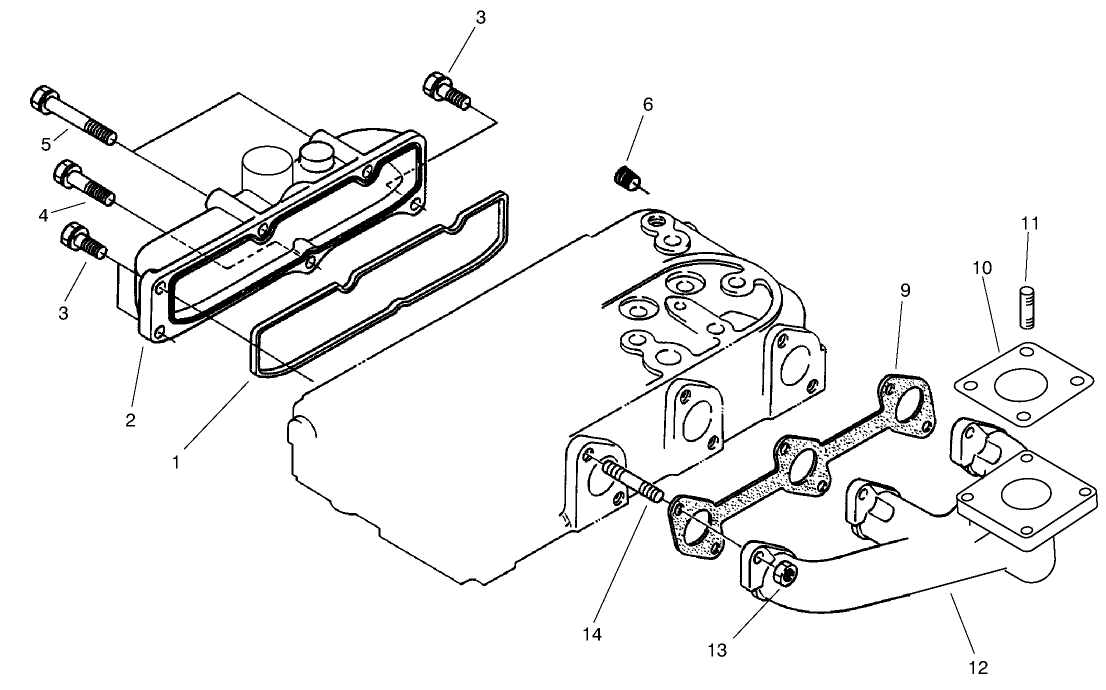 Exhaust Manifold and Gasket Assembly
