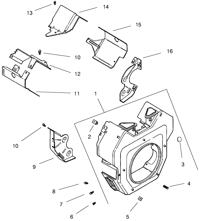Group 6-Blower Housing & Baffles (ch25s 68606 Kohler)