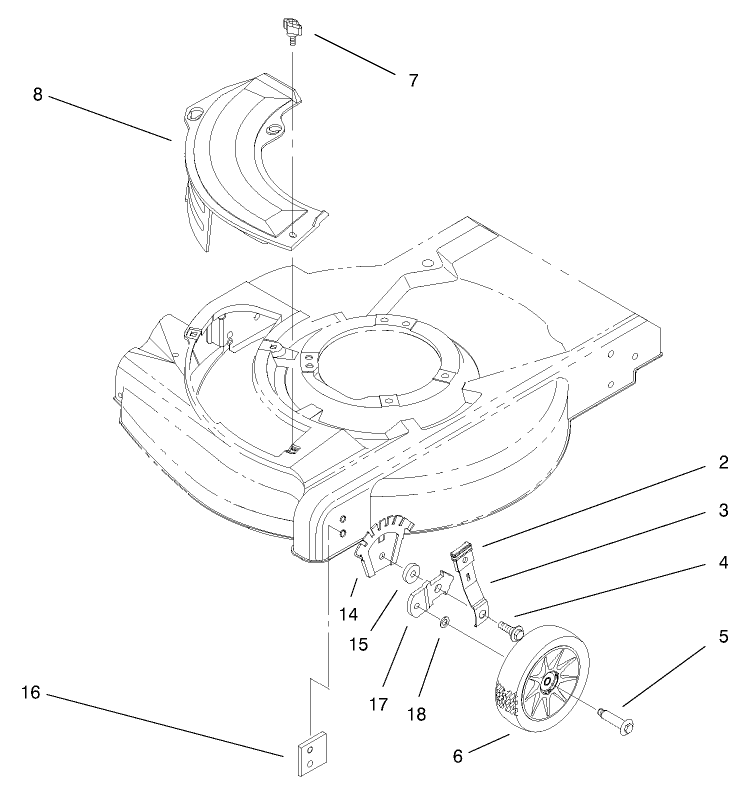 Mulch Plate And Wheel Assembly