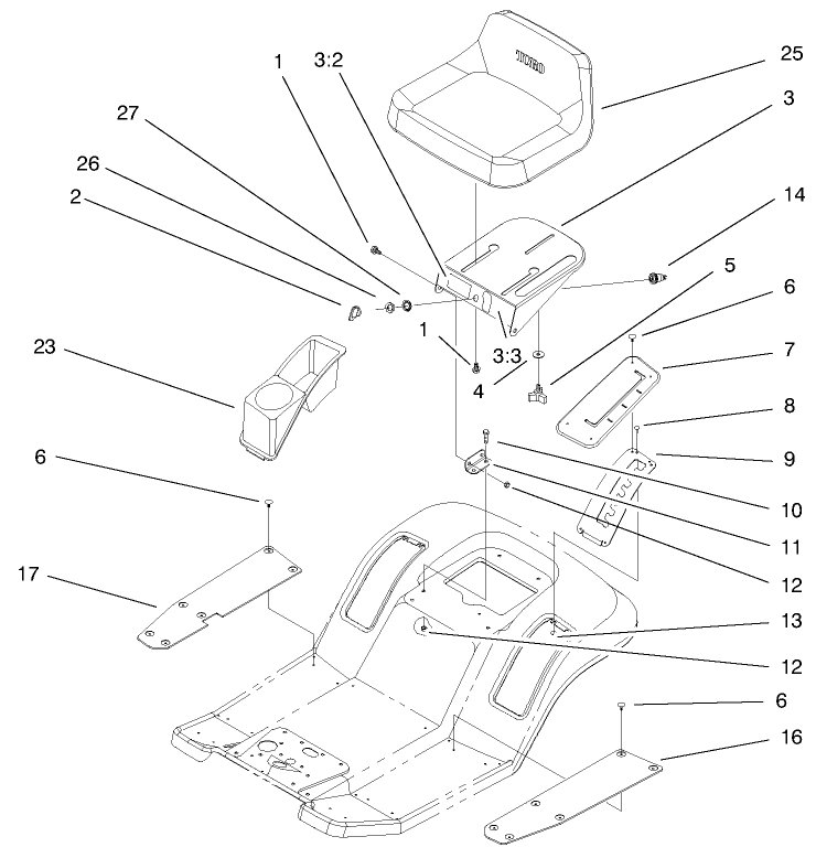 Rear Body & Seat Assembly