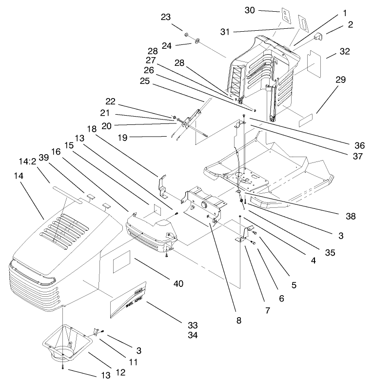 Hood & Tower Assembly