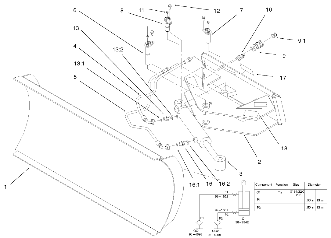 Hydraulic Blade Assembly