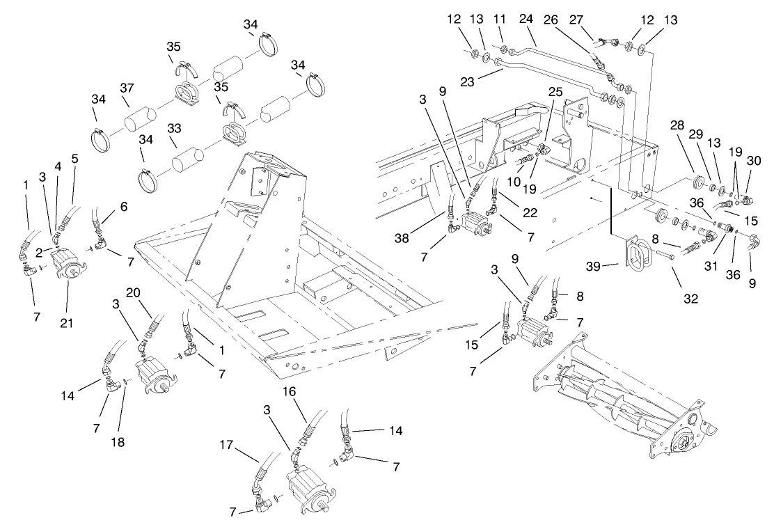 Cutting Unit Hydraulic Components