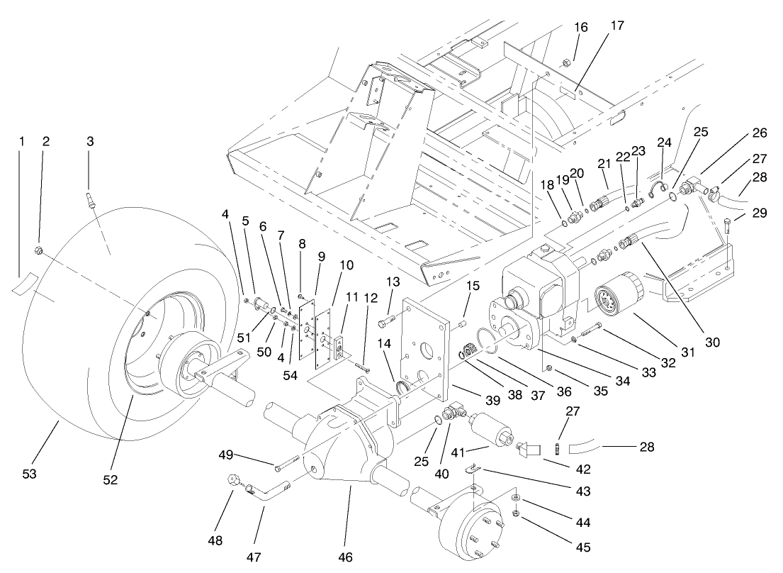 Front Axle & Transmission Assembly