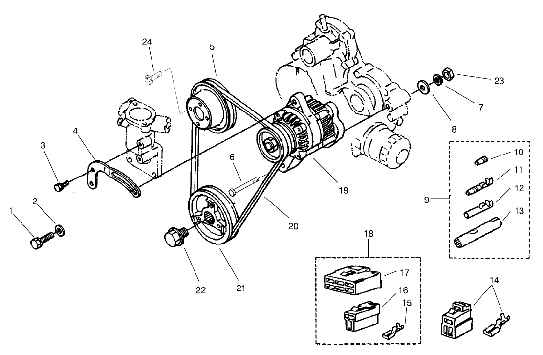 Alternator & Pulley Assembly