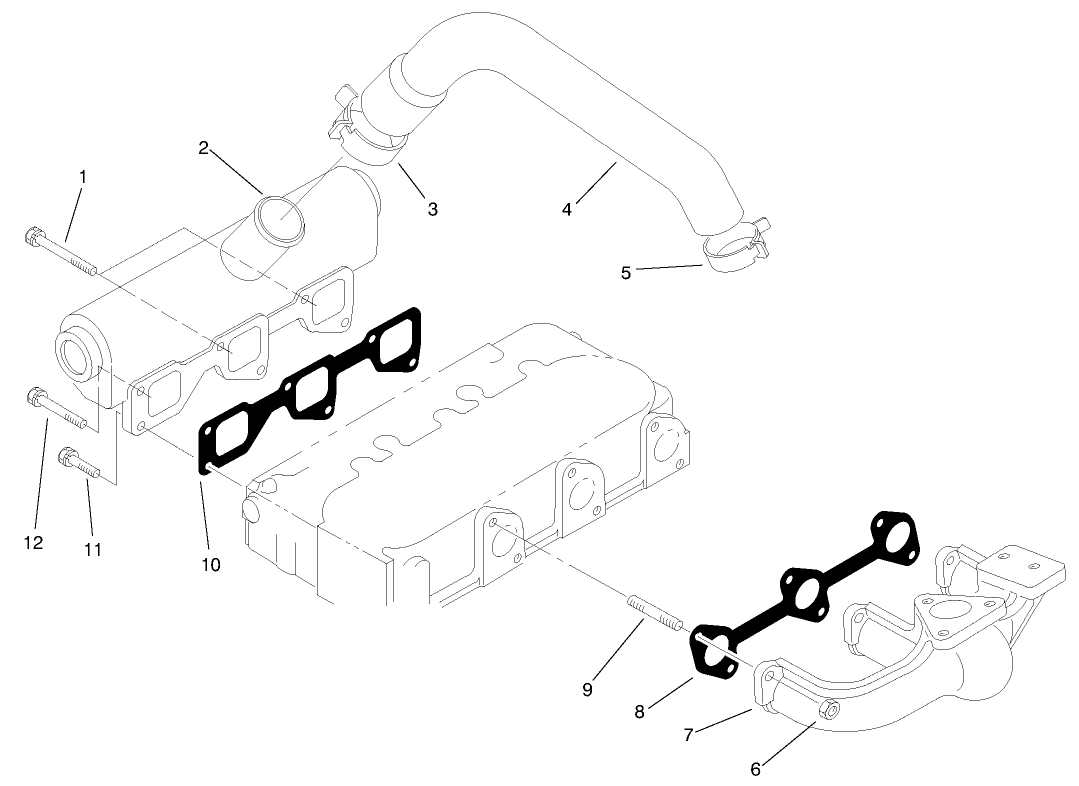 Exhaust Manifold & Gaskey Assembly