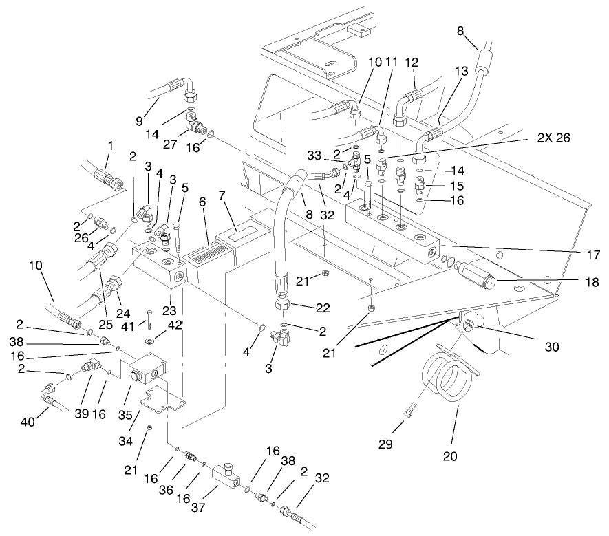 Front Hydraulic Manifolds