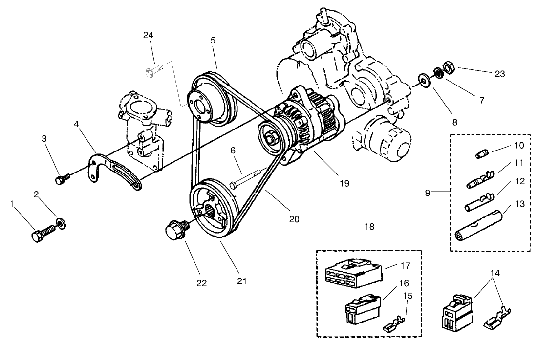 Alternator & Pulley Assembly