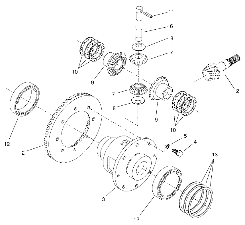 Rear Axle Assembly No. 98-3925 (continued) Differential Assembly