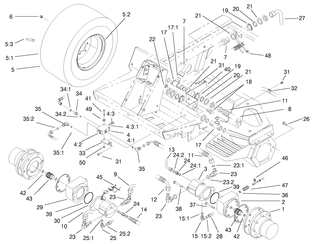 Front Hydraulic Drive And Brake Assembly