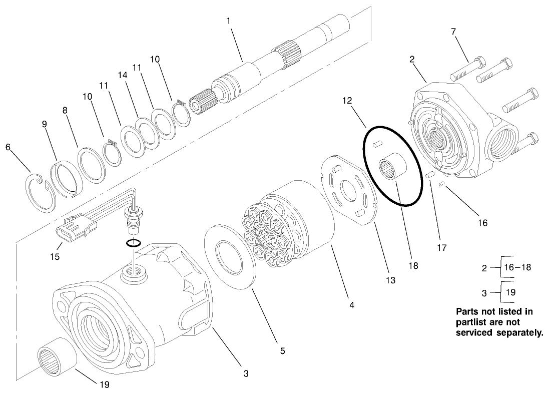 Lh-Hydraulic Motor Assembly #93-7476