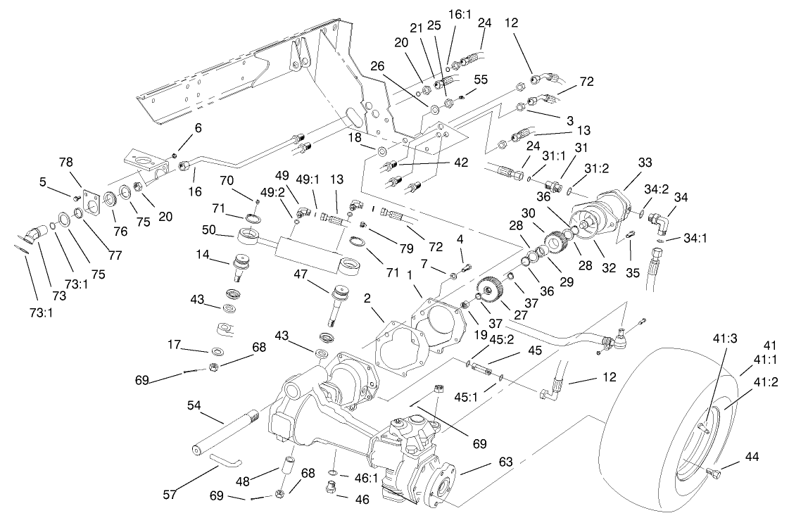 4wd-Rear Axle Assembly (model #03804)