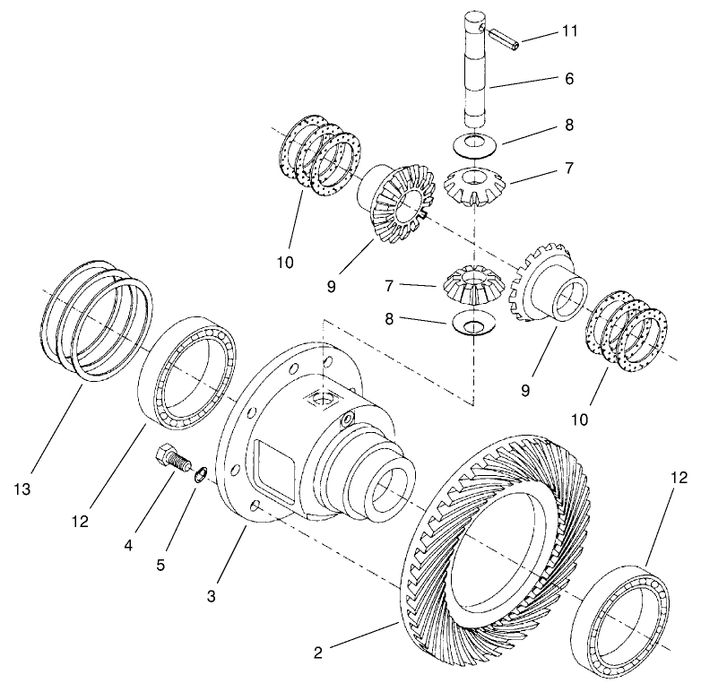Rear Axle Assembly No. 100-3784 (continued) Differential Assembly