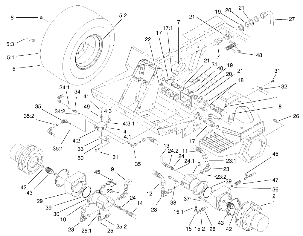 Front Hydraulic Drive And Brake Assembly