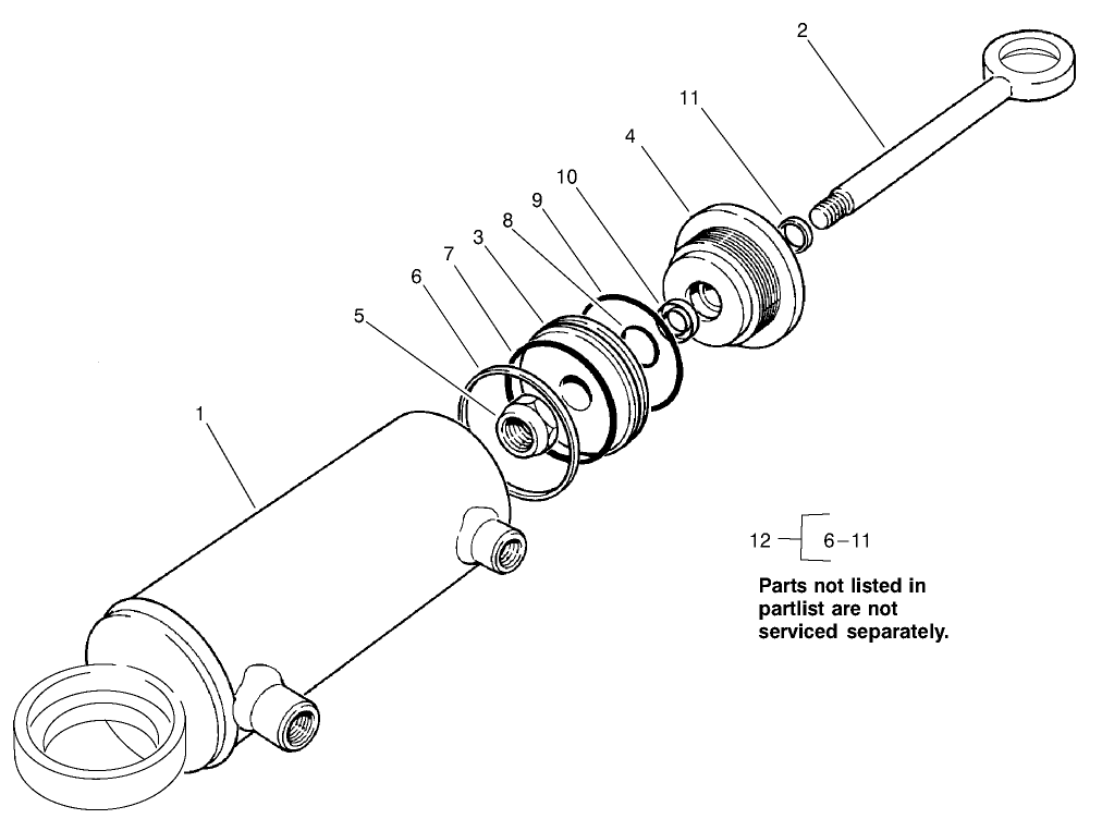 Hydraulic Cylinder Assembly No. 98-3806