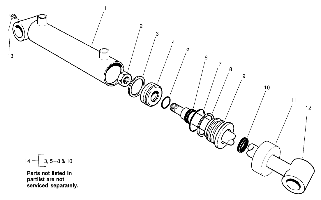 Hydraulic Cylinder Assembly #99-6986