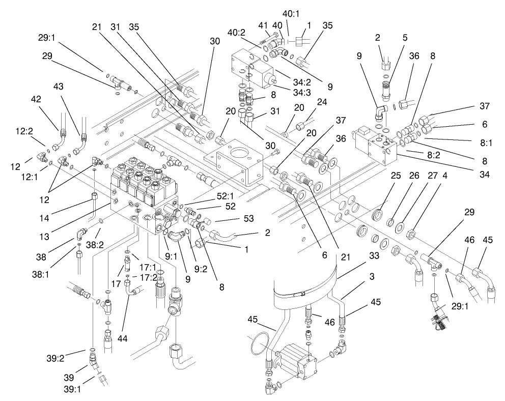 Rear Hydraulic Control Block Assembly