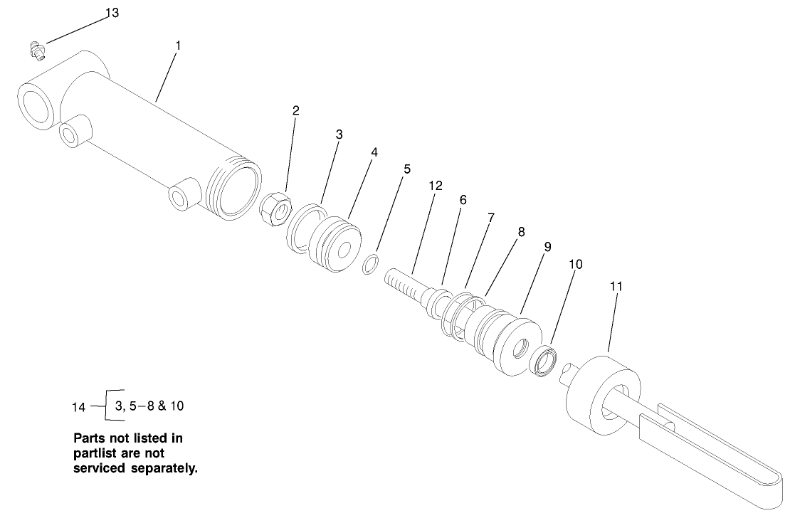Hydraulic Cylinder Assembly #99-2550