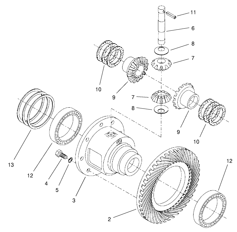 Rear Axle Assembly No. 100-3784 (continued) Differential Assembly