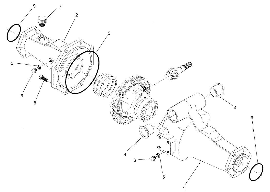 Rear Axle Assembly No. 100-3784 (continued) Axle Support Assembly