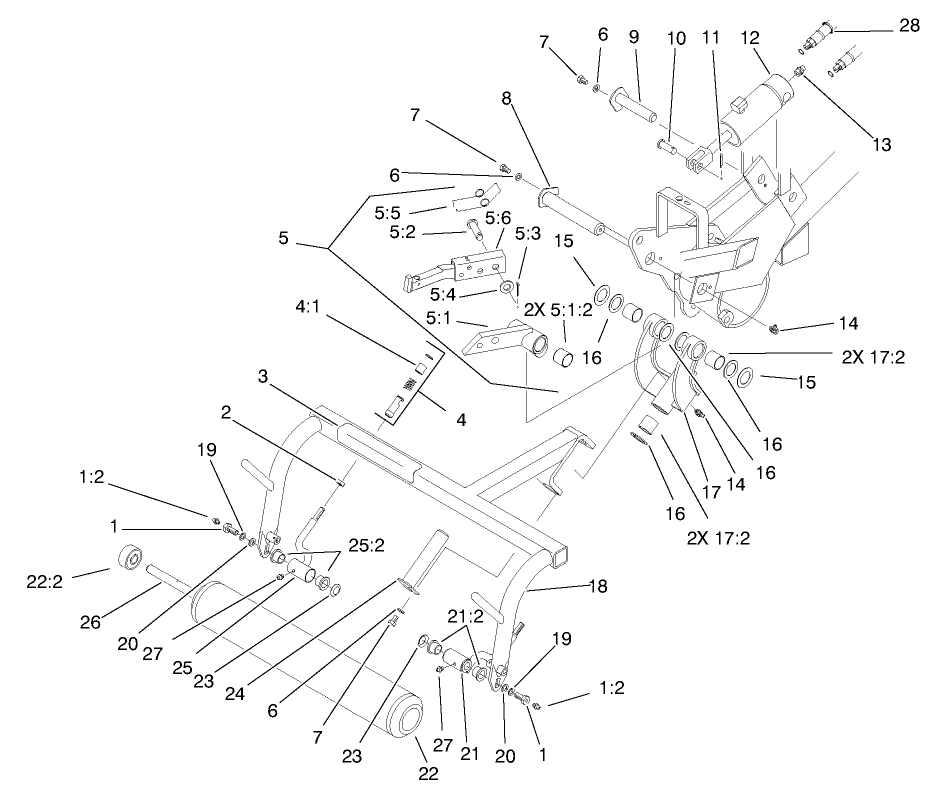 Right Hand Pull Frame Assembly