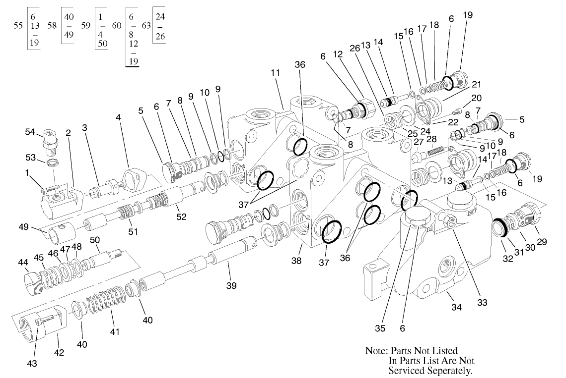 Control Valve Assembly No. 84-2203 (sections 1 & 2)