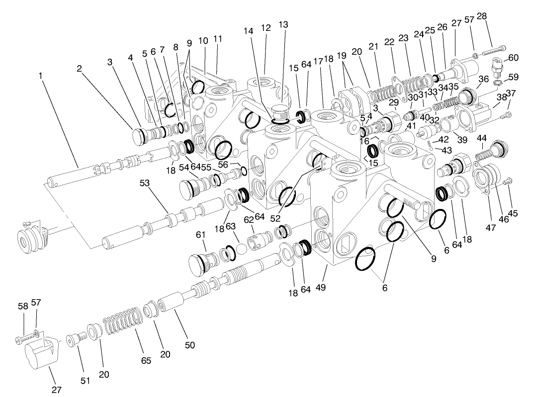 Control Valve Assembly No. 84-2203 (sections 3 Thru 5)