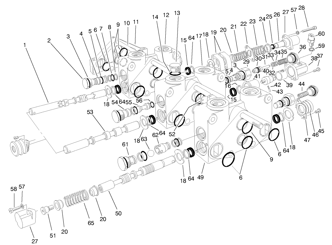 Control Valve Assembly No. 84-2203 (sections 3 Thru 5)