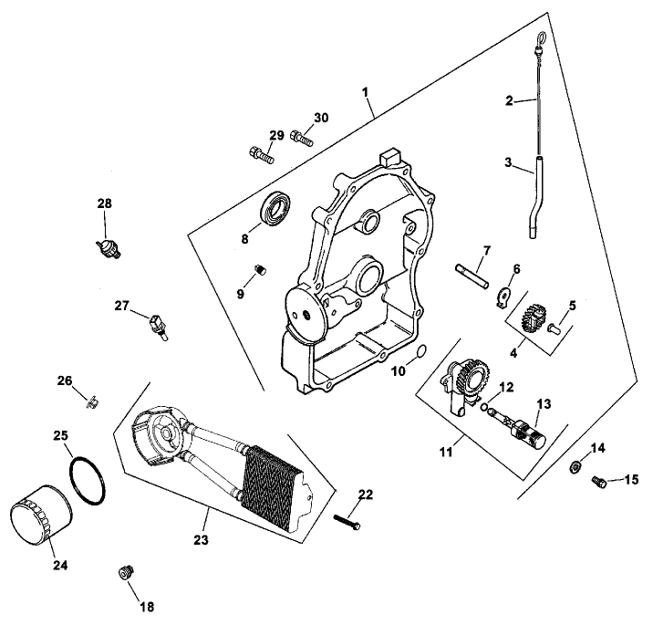 Group 3-Oil Pan/lubrication (ch26s 78511 Kohler)