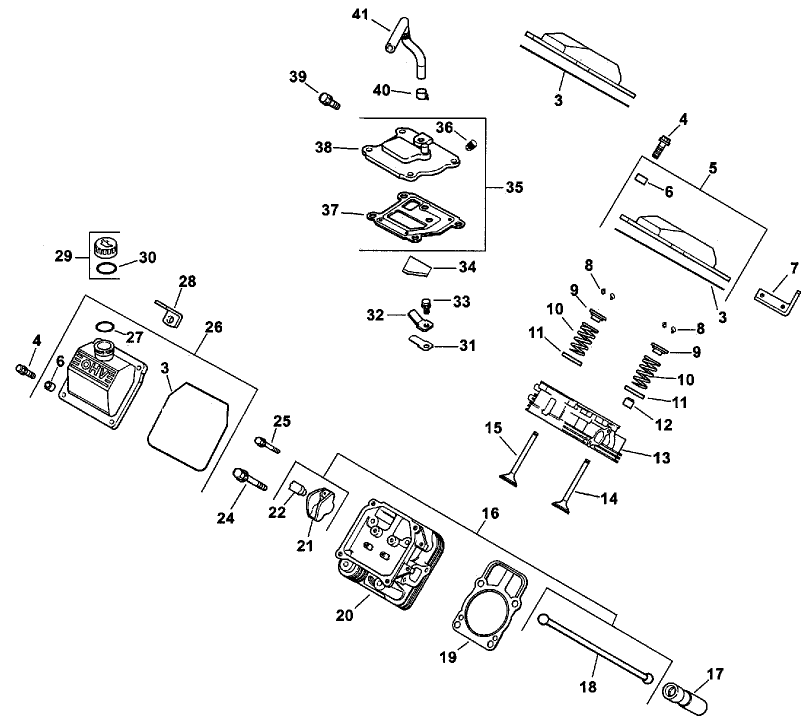 Group 4-Head/valve/breather (ch26s 78511 Kohler)