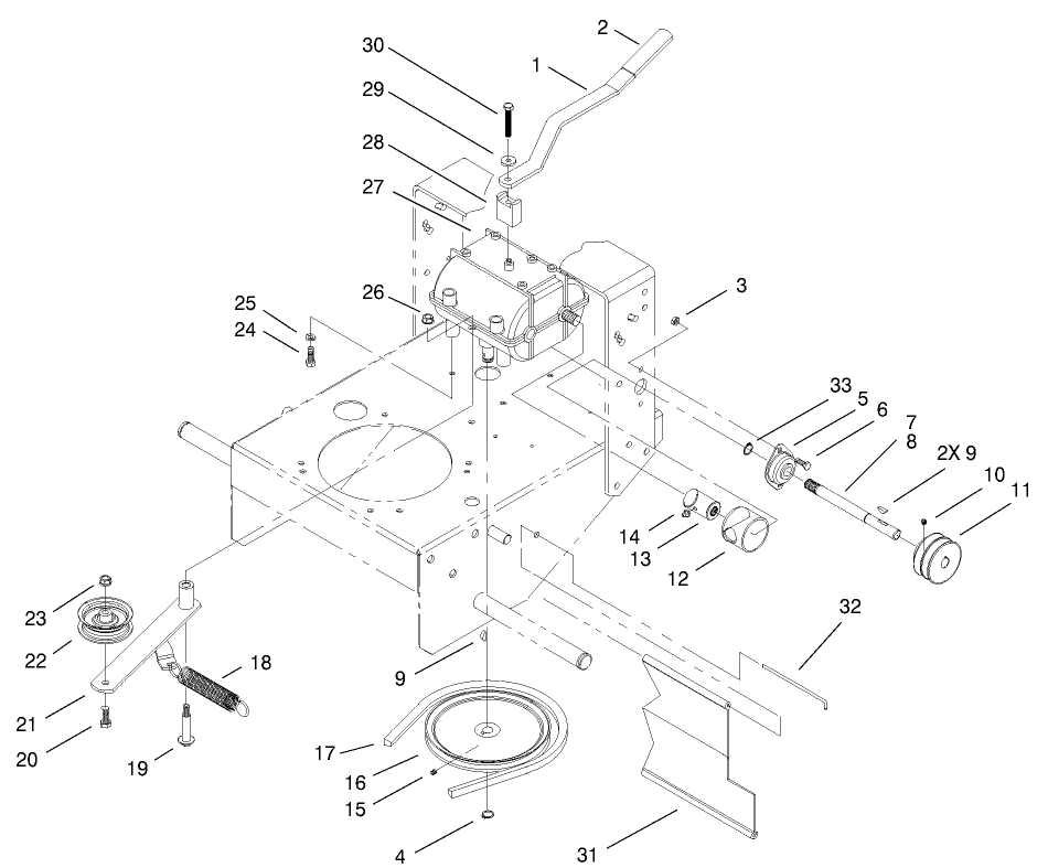 Transmission & Drive Pulley Assembly