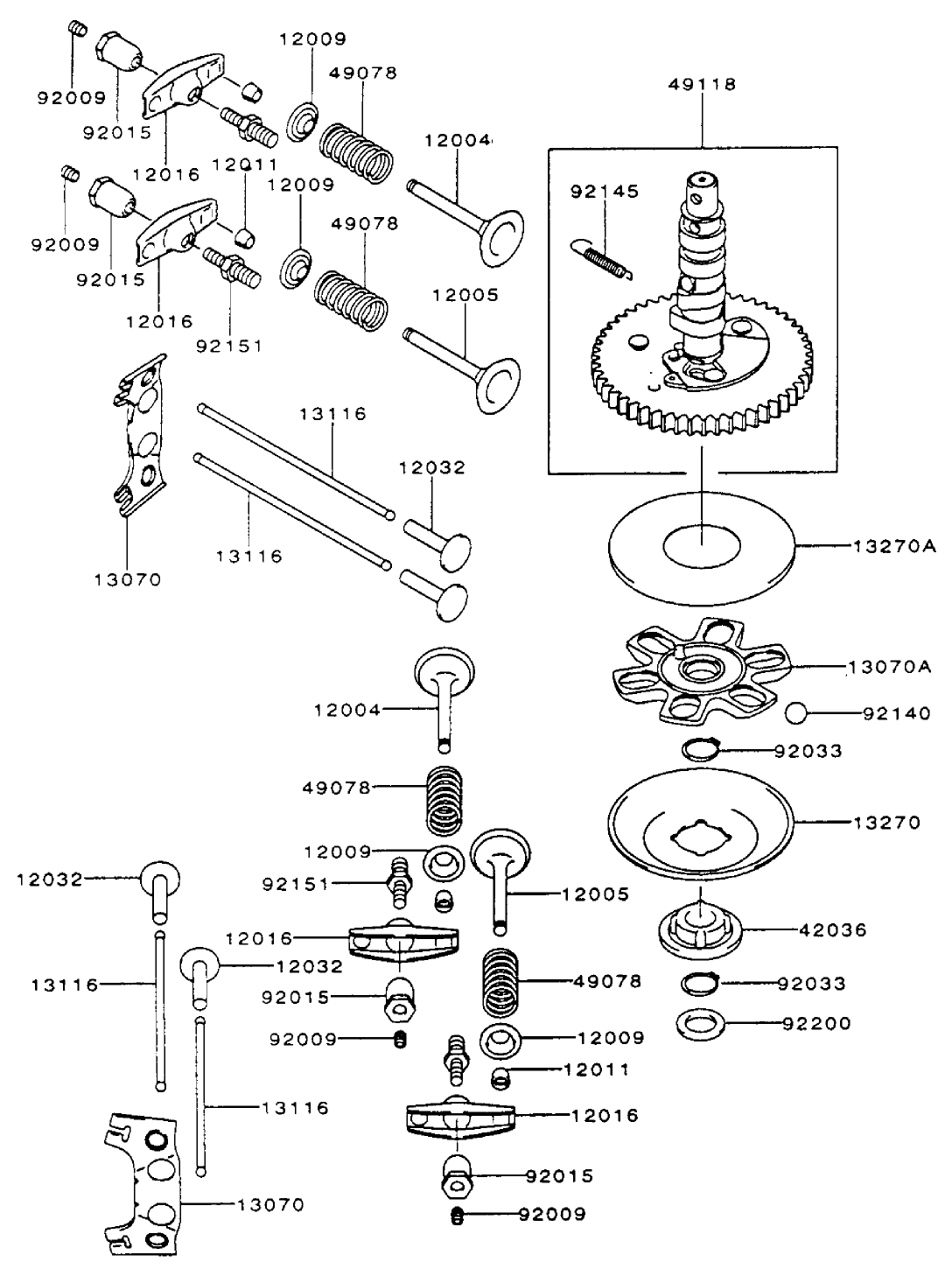 Valve/camshaft Assembly Kawasaki Fh500v-As25