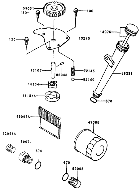 Lubrication-Equipment Assembly Kawasaki Fh500v-As25