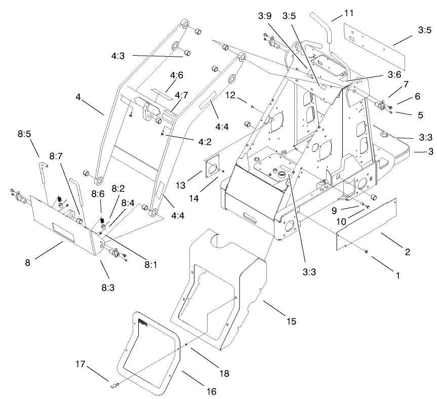 Frame And Loader Arm Assembly