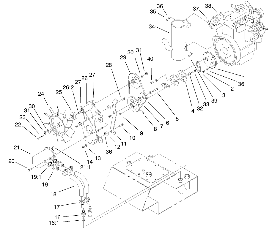 Pump And Fan Mount Assembly