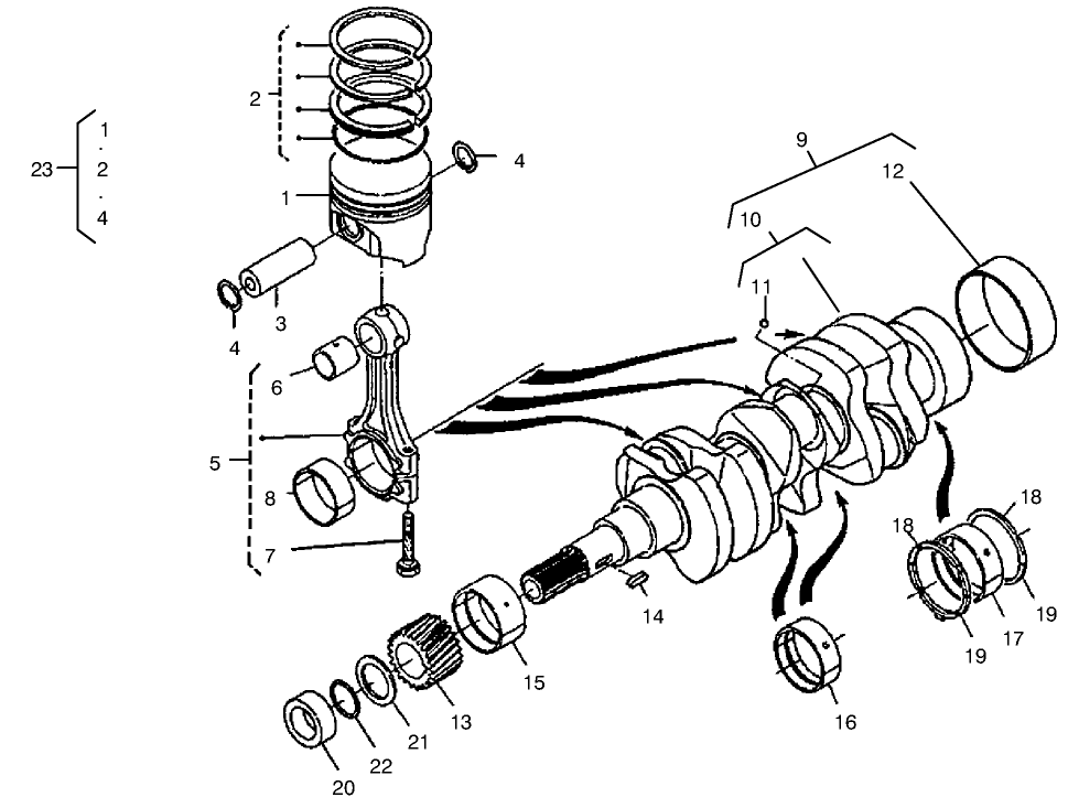 Piston And Crankshaft Assembly