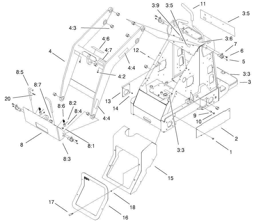 Frame And Loader Arm Assembly