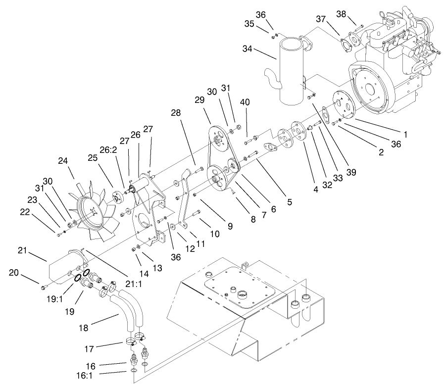 Pump And Fan Mount Assembly