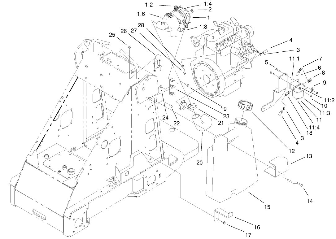 Fuel Tank And Air Filter Assembly