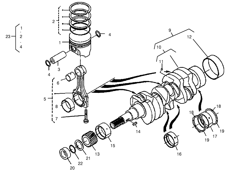 Piston And Crankshaft Assembly