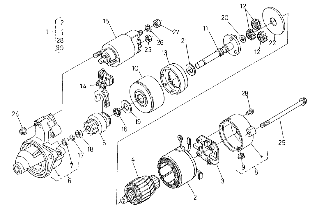 Starter (complete Parts)