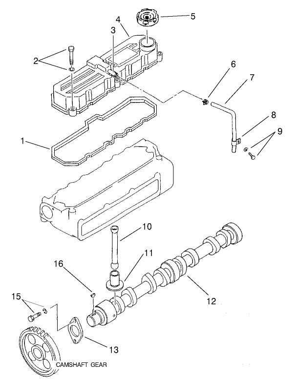 Rocker Cover And Camshaft Assembly