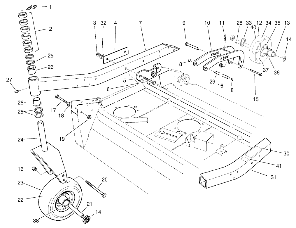 Center Deck Model No. 30592 Carrier Frame Assembly