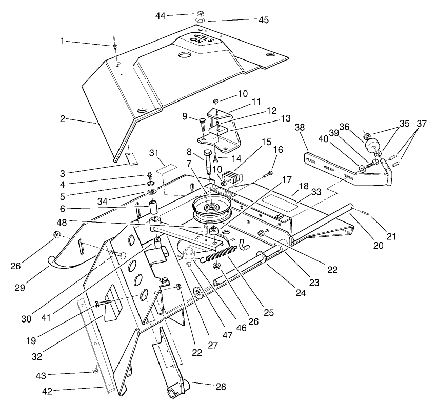 Center Deck Model No. 30592 Right Wing Assembly (continued)