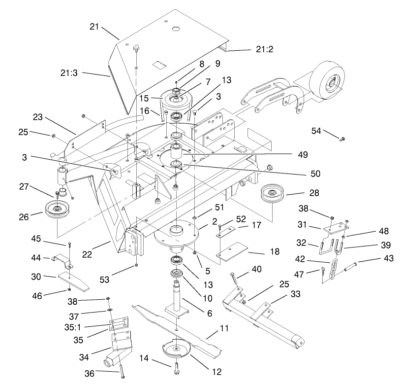 Rignt Hand Deck Wing And Cover Assembly