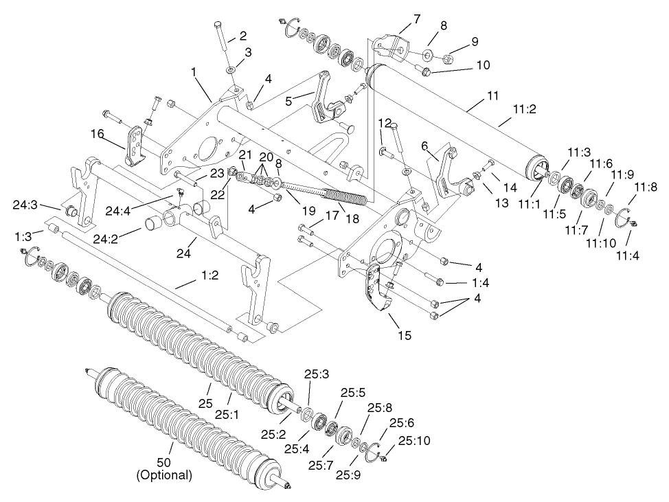 Rollers And Carrier Frame Assembly