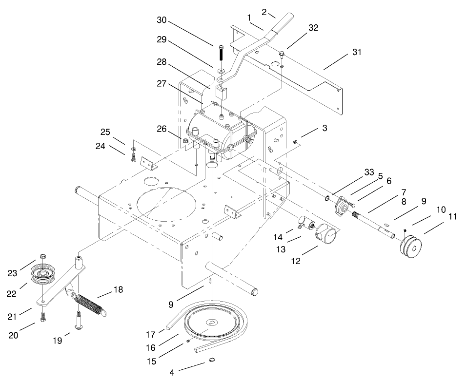 Transmission & Idler Pulley Assembly
