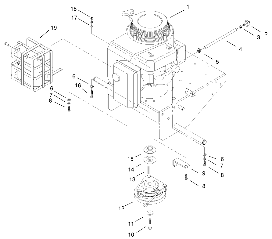 Engine, Clutch & Muffler Guard Assembly