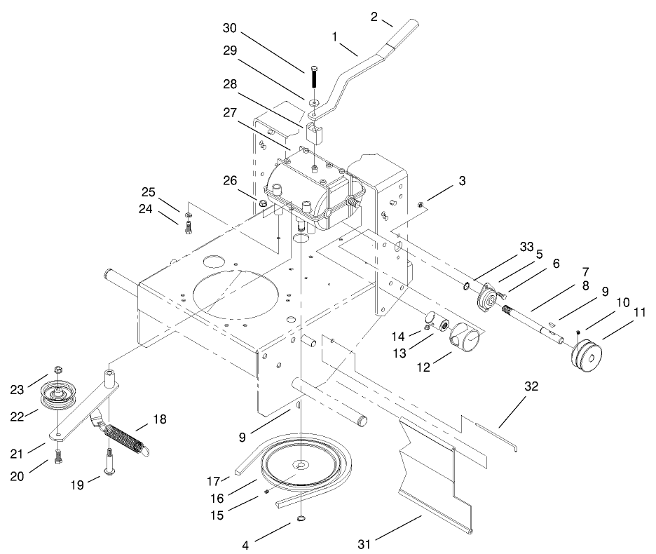 Transmission & Idler Pulley Assembly